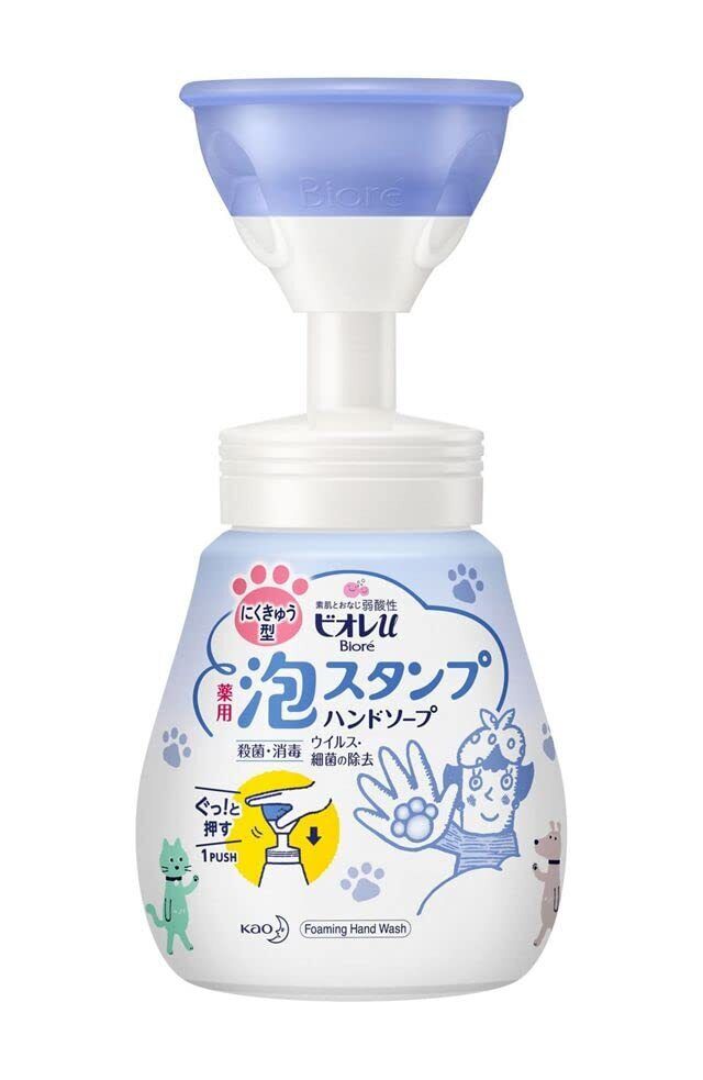 日本KAO花王 碧柔Biore 按压猫爪型泡沫除菌消毒洗手液 (温和柑橘香型) 250ml