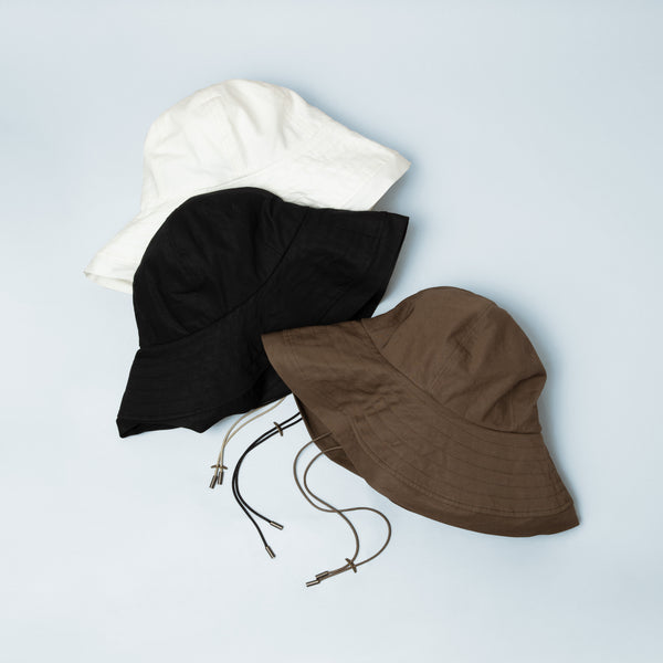 日本CA4LA  夏季UV防晒可折叠 简约渔夫帽 防晒帽 可手洗 带防风绳 多色可选