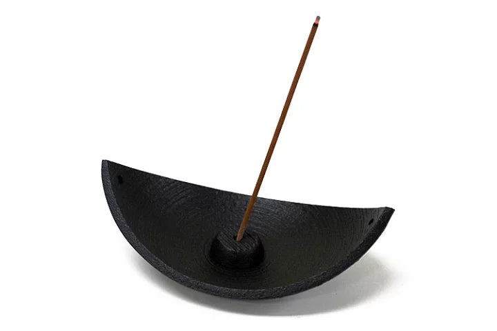 日本 铸心工房 铸铁香皿 S 日本制 笹舟 尺寸：110x60x35mm