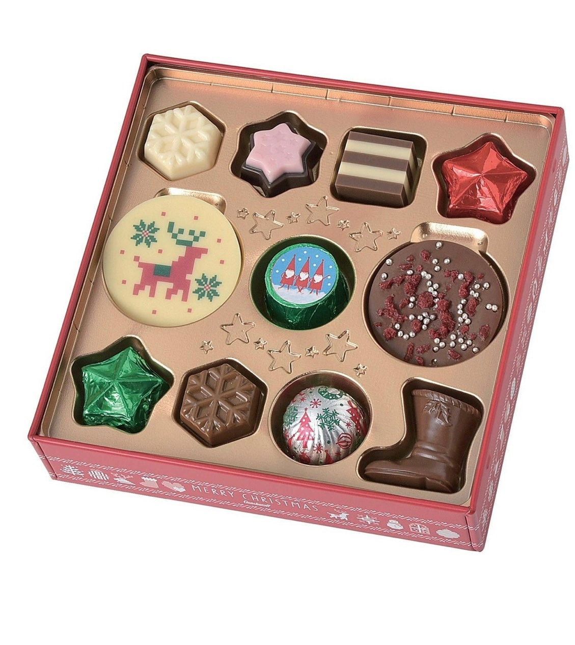 日本  Goncharoff圣诞节缤纷巧克力 11粒装 （赏味期限05/31/26Y）