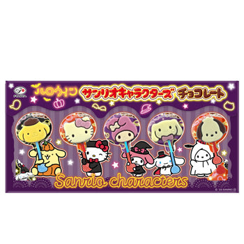 FUJIYA不二家 x Sanrio Characters 卡通脸型巧克力棒棒糖（多种造型） 5支套盒 50g (保质期2024.06）