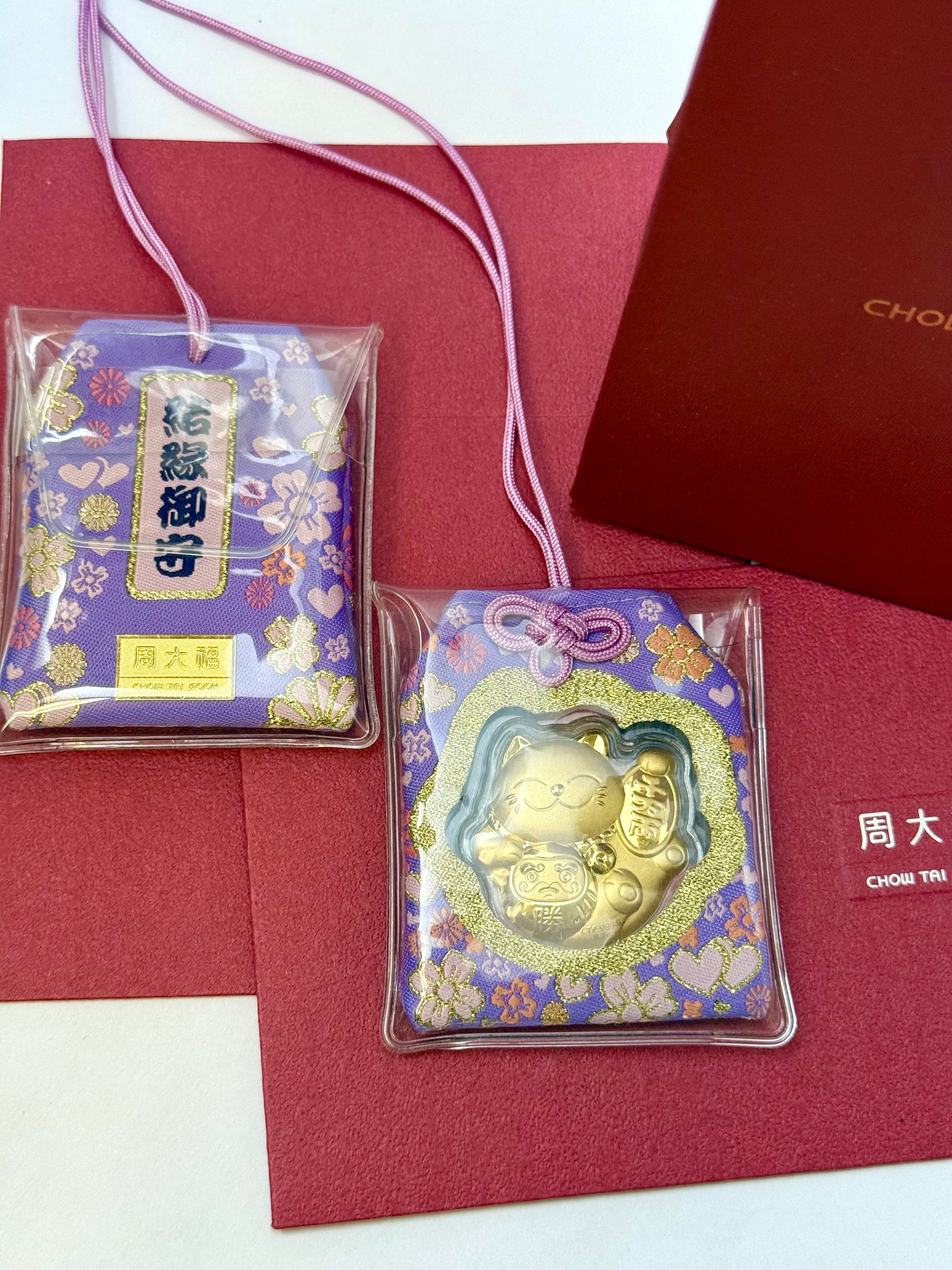 日本周大福限定999足金 结缘御守 g重0.27g