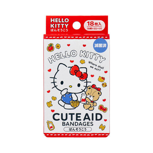日本Santan x Japan Sanrio Hello Kitty 儿童止血贴 宝宝创可贴18枚