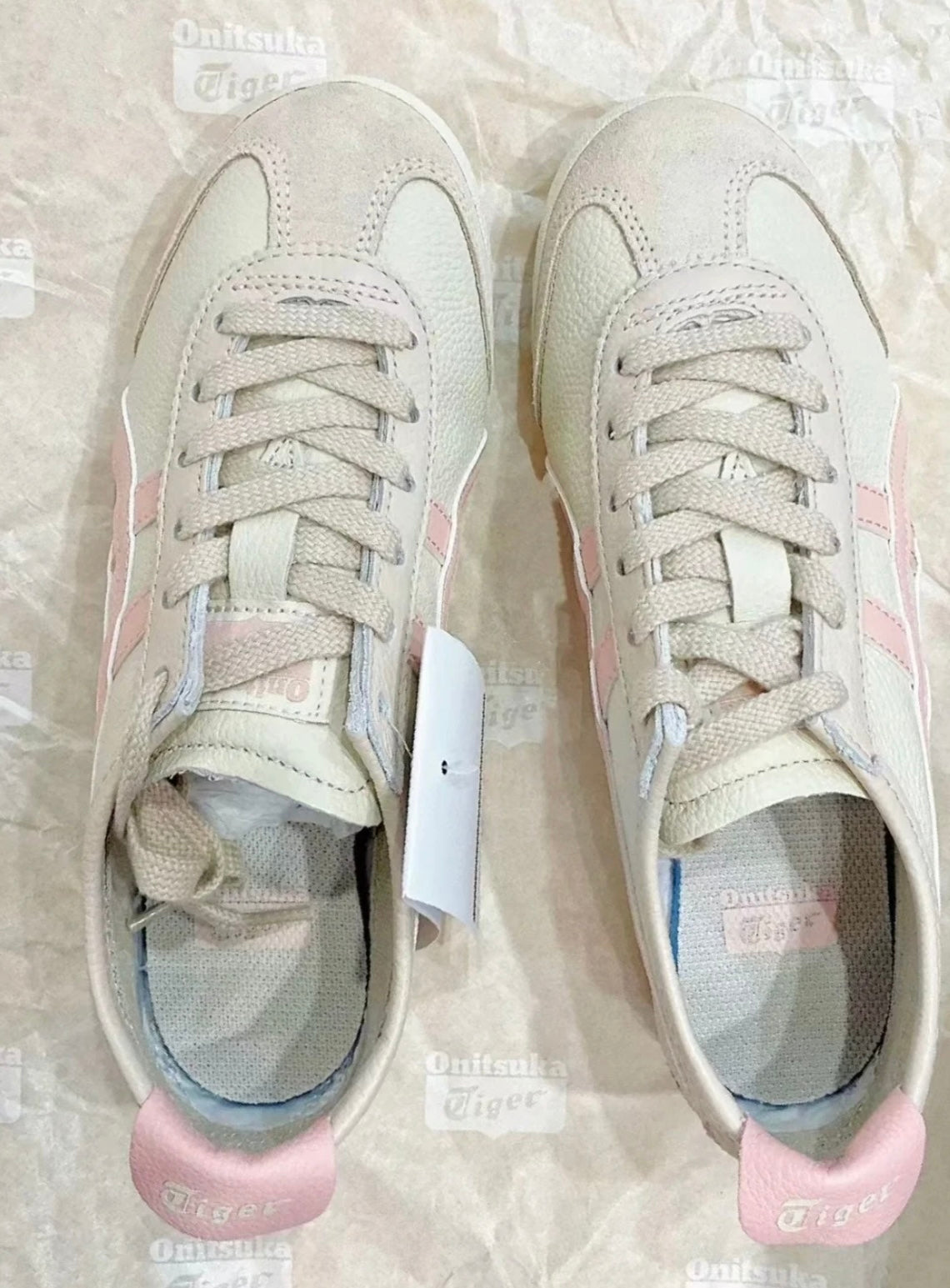 Tiger鬼冢虎 经典 复古粉条纹休闲鞋