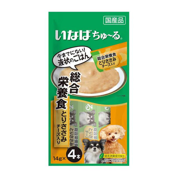 日本INABA CIAO ちゅ～る 宠物狗 综合营养芝士鸡肉 流质狗狗零食 14gx4本入