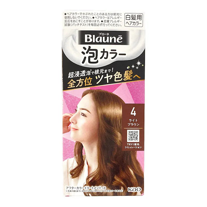 日本KAO花王Blaune白发专用植物染发泡沫 多色可选