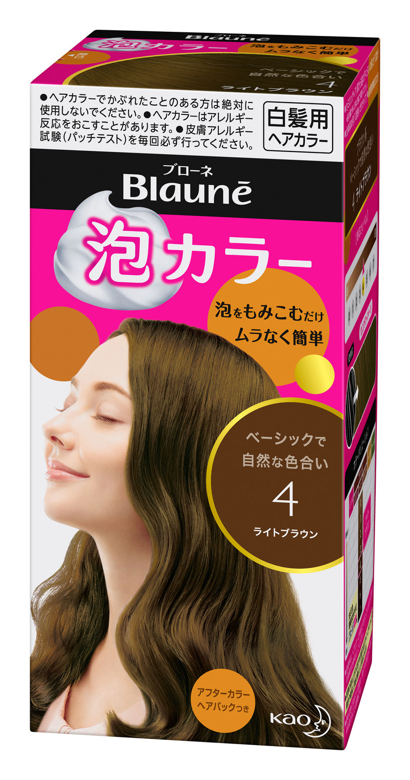 日本KAO花王 Blaune白发专用植物泡沫型染发剂 多色选
