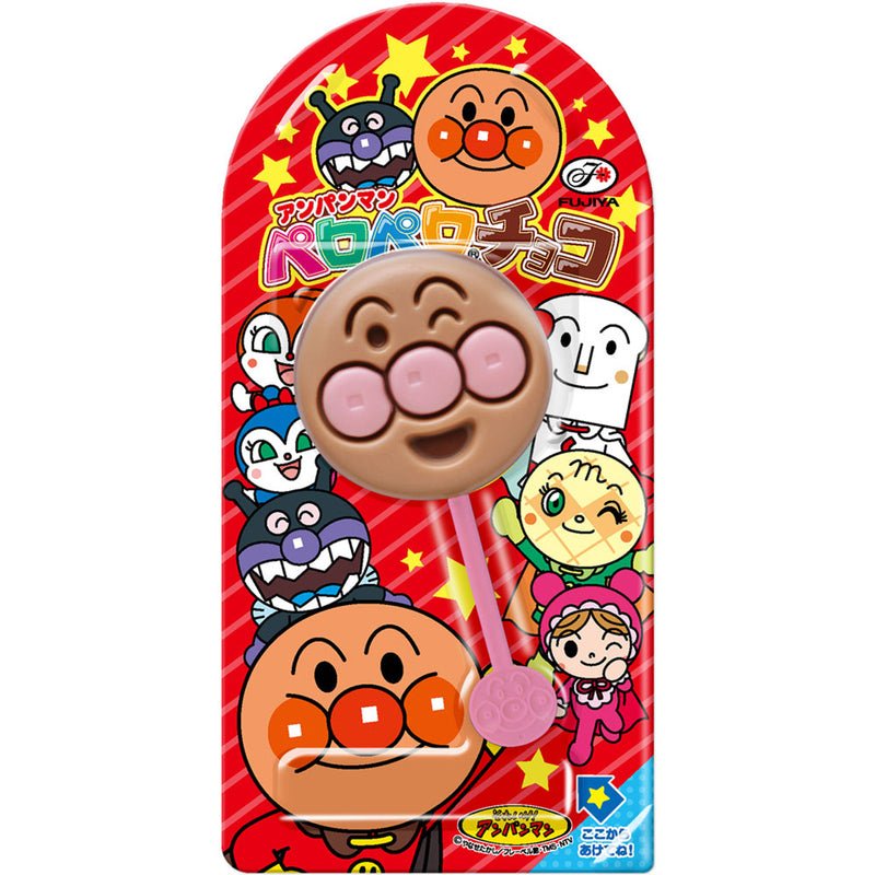 日本FUJIYA不二家 面包超人 卡通脸型巧克力棒棒糖 12g（保质期2024.11）