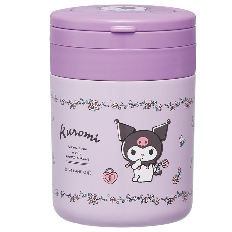 日本 skater 库洛米紫色 双层真空保温保冷不锈钢便当罐/饭盒 可提 300ml