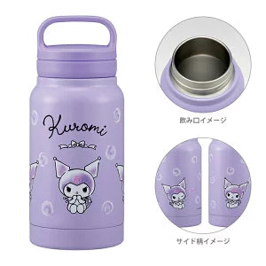 日本 skater 库洛米Kuromi  双重真空不锈钢保温杯/水壶 350ml 保温保冷  手柄款可提