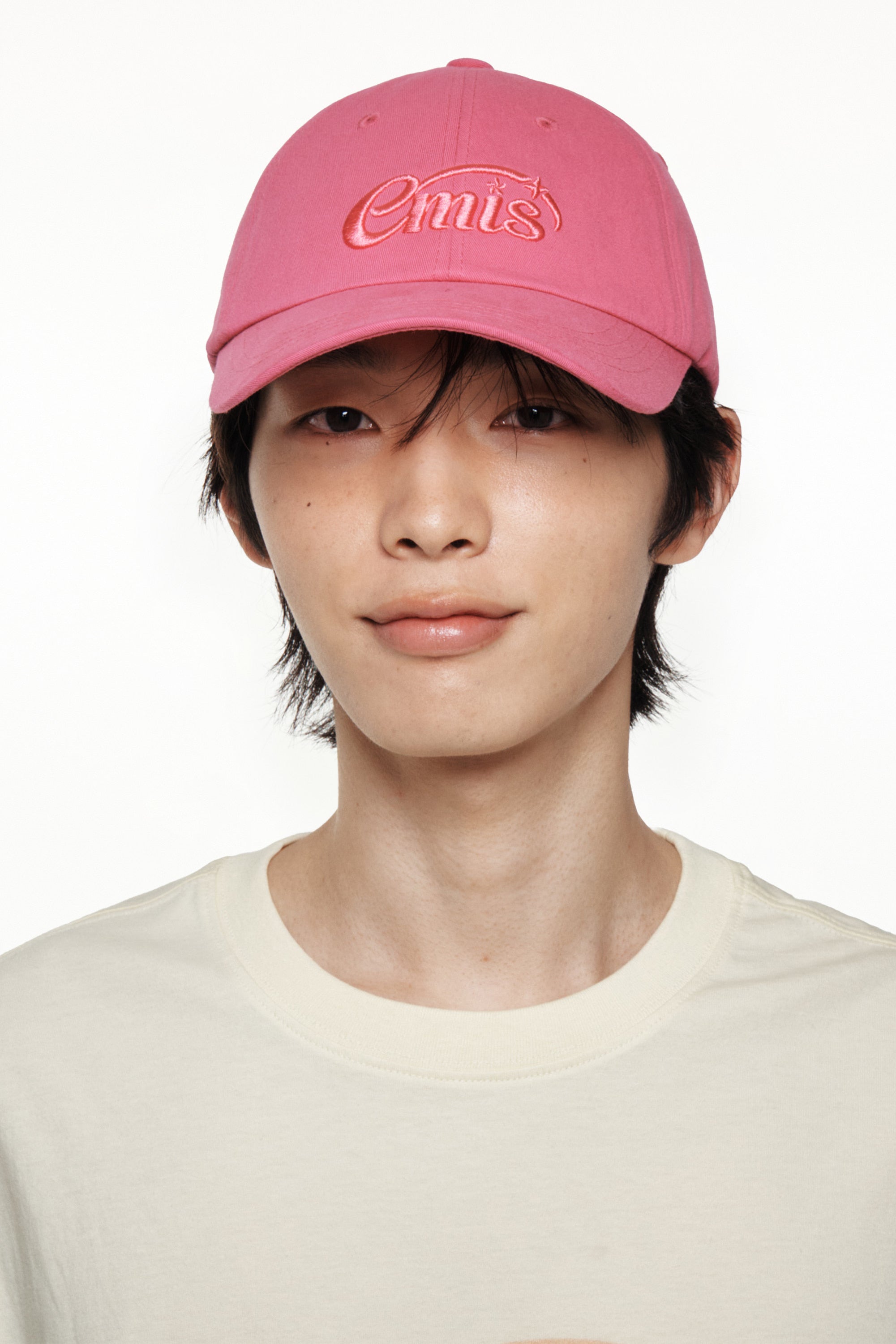 emis Halo Logo Ball Cap Hot Pink 韩国 emis 星星刺绣棒球帽 芭比粉