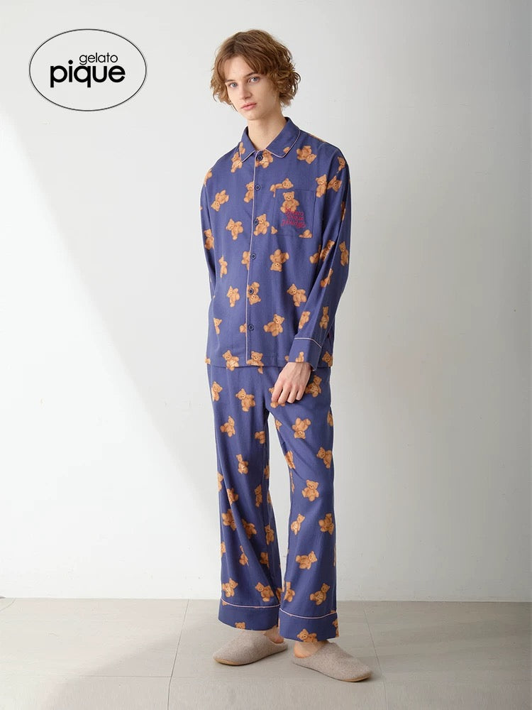 gelato pique 25秋冬新品  小熊满印系带长裤圣诞套装 男款