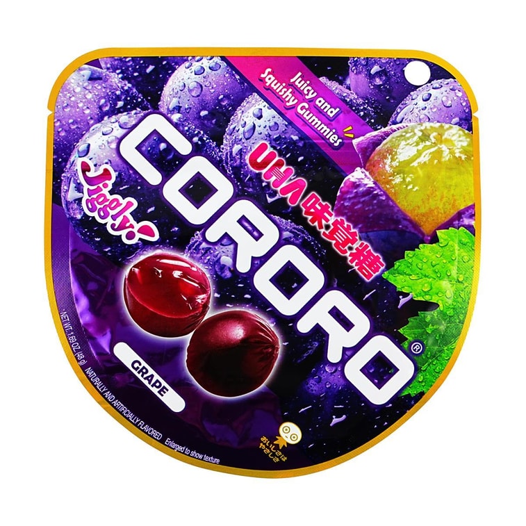 UHA Kororo Fruit Gummy Candy Grape Flavor 悠哈 味觉果汁软糖 巨峰葡萄味 48g (03/2027)