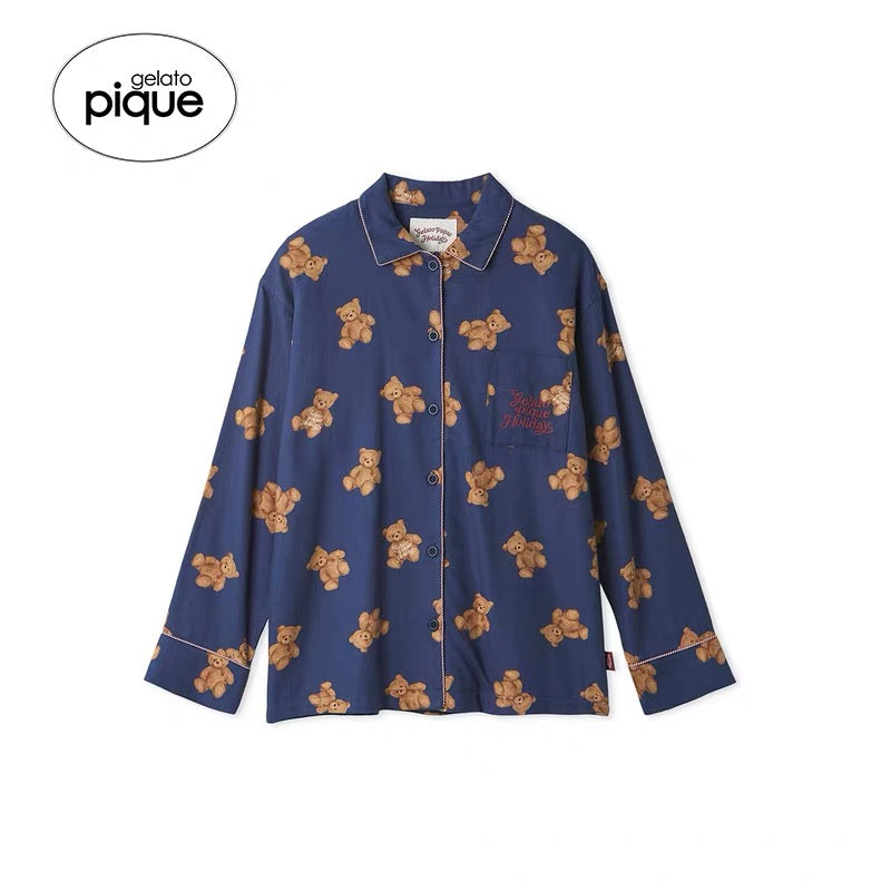 gelato pique 25秋冬新品  小熊满印系带长裤圣诞套装 男款