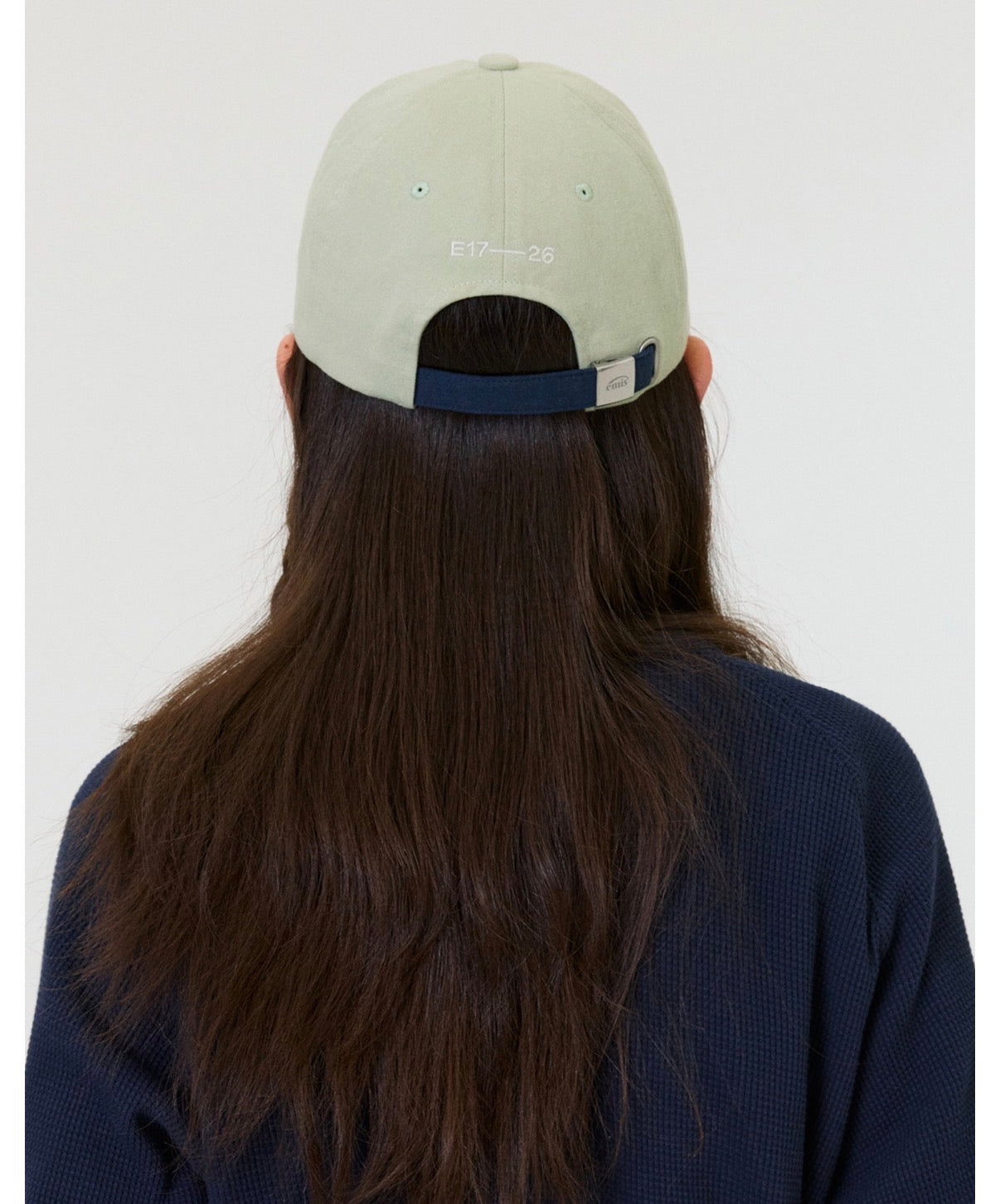 emis Duo Logo Two Tone Ball Cap Mint 韩国 emis 拼色棒球帽  薄荷绿拼藏青 双层刺绣标
