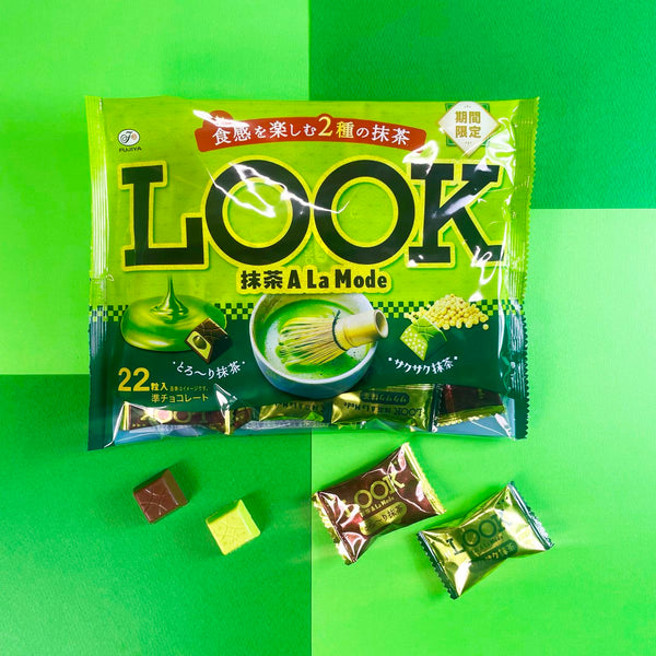 日本 Fujiya 不二家 Look抹茶A La Mode 什锦巧克力家庭分享装 （两种抹茶风味）22粒入（赏味期限12.25y）