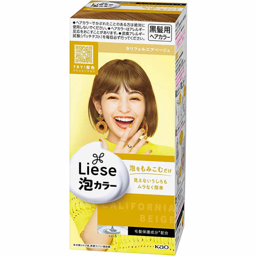 日本KAO花王 LIESE PRETTIA 泡沫染发剂  #加州浅黄棕色 108ml