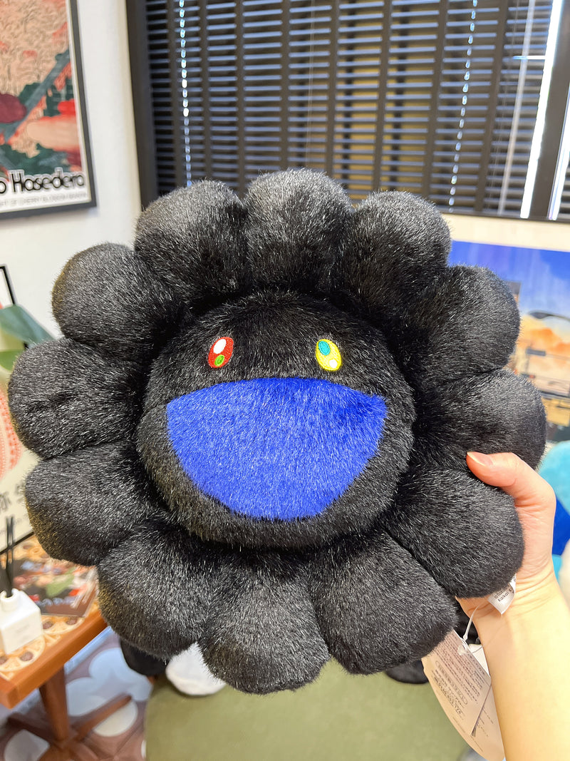 正規品　村上隆　Flower クッション 約30cm 黒×グレー カイカイキキ『村上隆』お花クッション / ブラック&グレー&ホワイト
