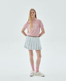Mardi Mercredi Actif Classic Knit Top Cream Pink Irovy One Size 韩国Actif系列 经典logo针织短袖 粉色 均码