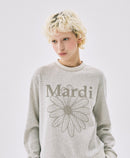 Mardi Mercredi Waffle Sweatshirt FlowerMardi One Size 韩国 华夫格纹雏菊印花卫衣 燕麦色