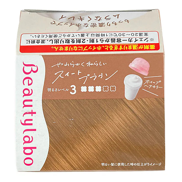 日本Hoyu Beautylabo 自然护色泡沫染发剂 甜美棕色 一盒两剂共120ml
