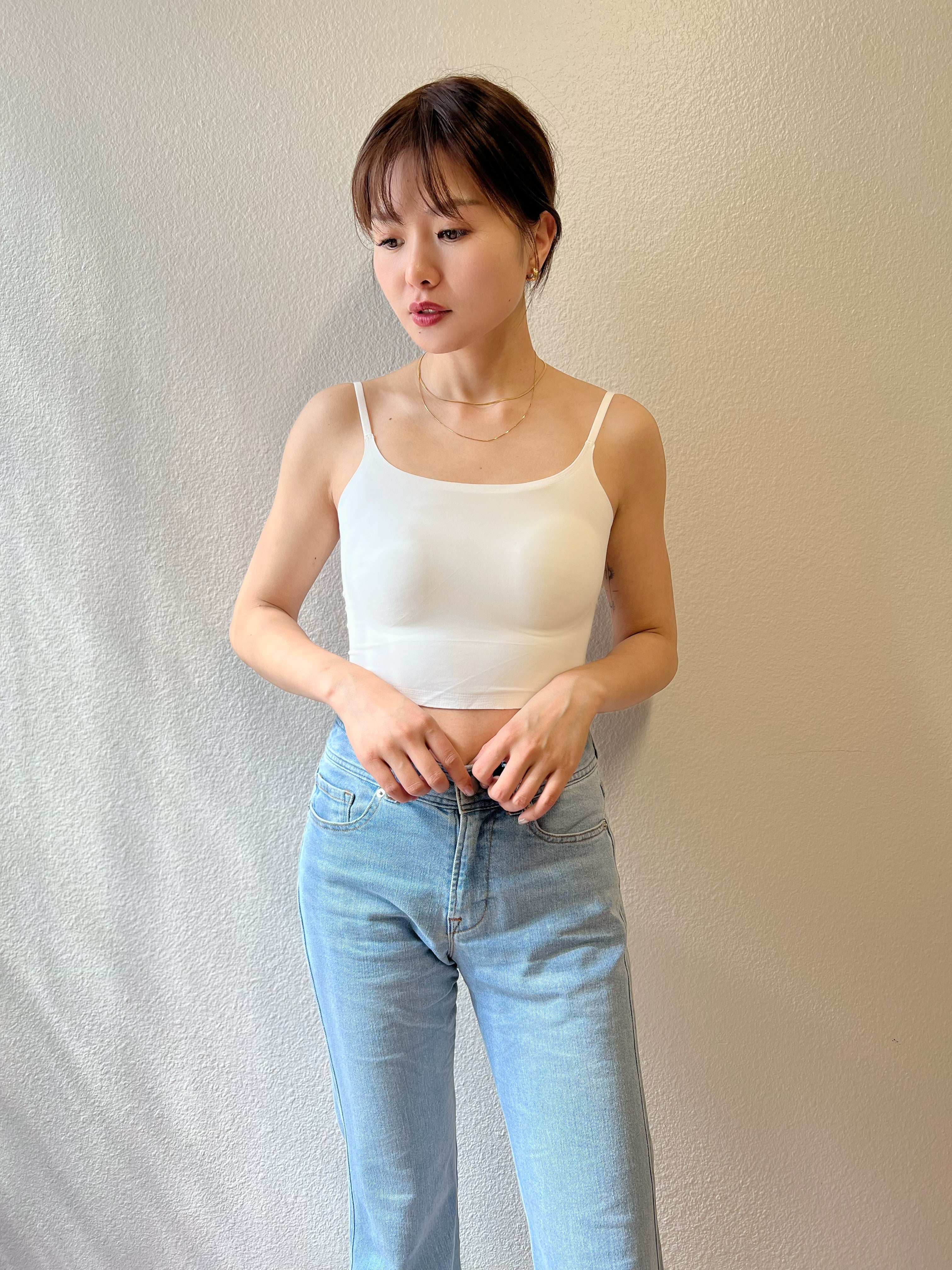 【Riko's collection】百搭一体式抹胸吊带内搭（🍐拍照穿的是S，身高166/100斤，胸围83cm）