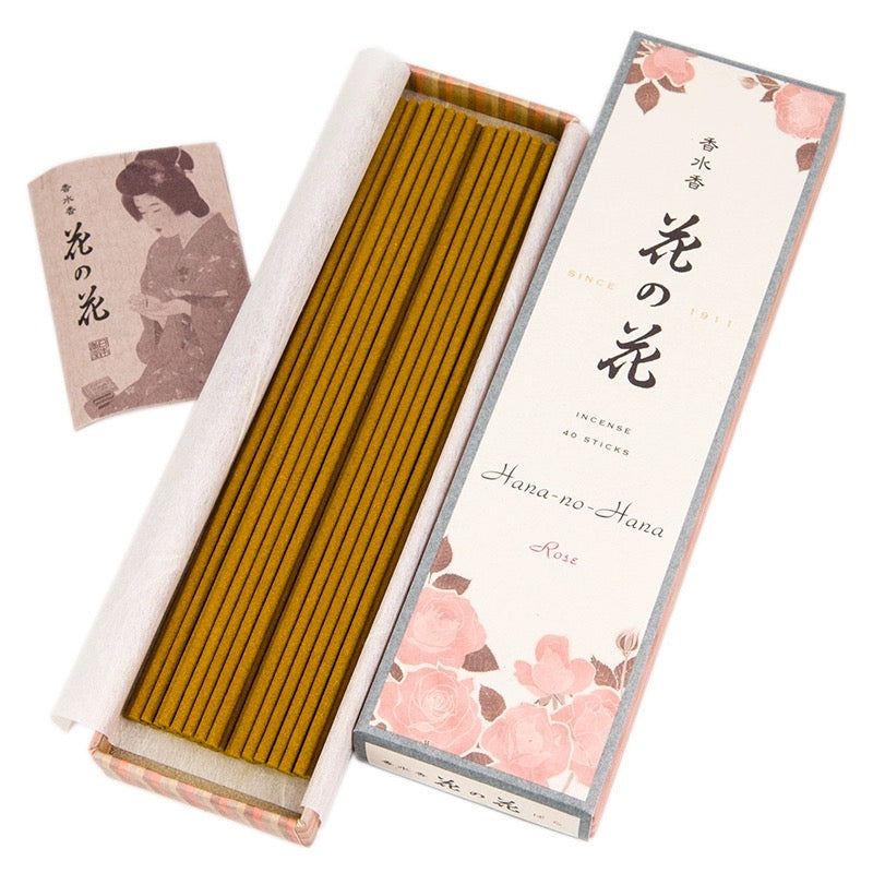 日本香堂 NIPONN KODO 线香花之花 室内香薰 香气柔和 留香持久 40枚入 一支燃烧时间约20分钟