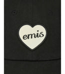 emis Heart Rubber Patch Ball Cap Black 韩国 emis 棒球帽  橡胶桃心章 黑色