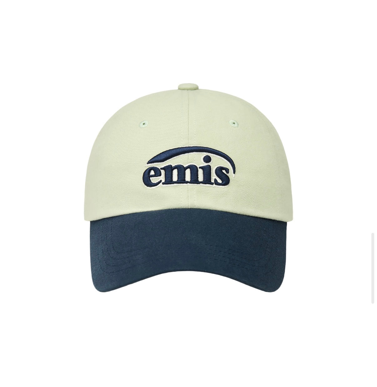 emis Duo Logo Two Tone Ball Cap Mint 韩国 emis 拼色棒球帽  薄荷绿拼藏青 双层刺绣标