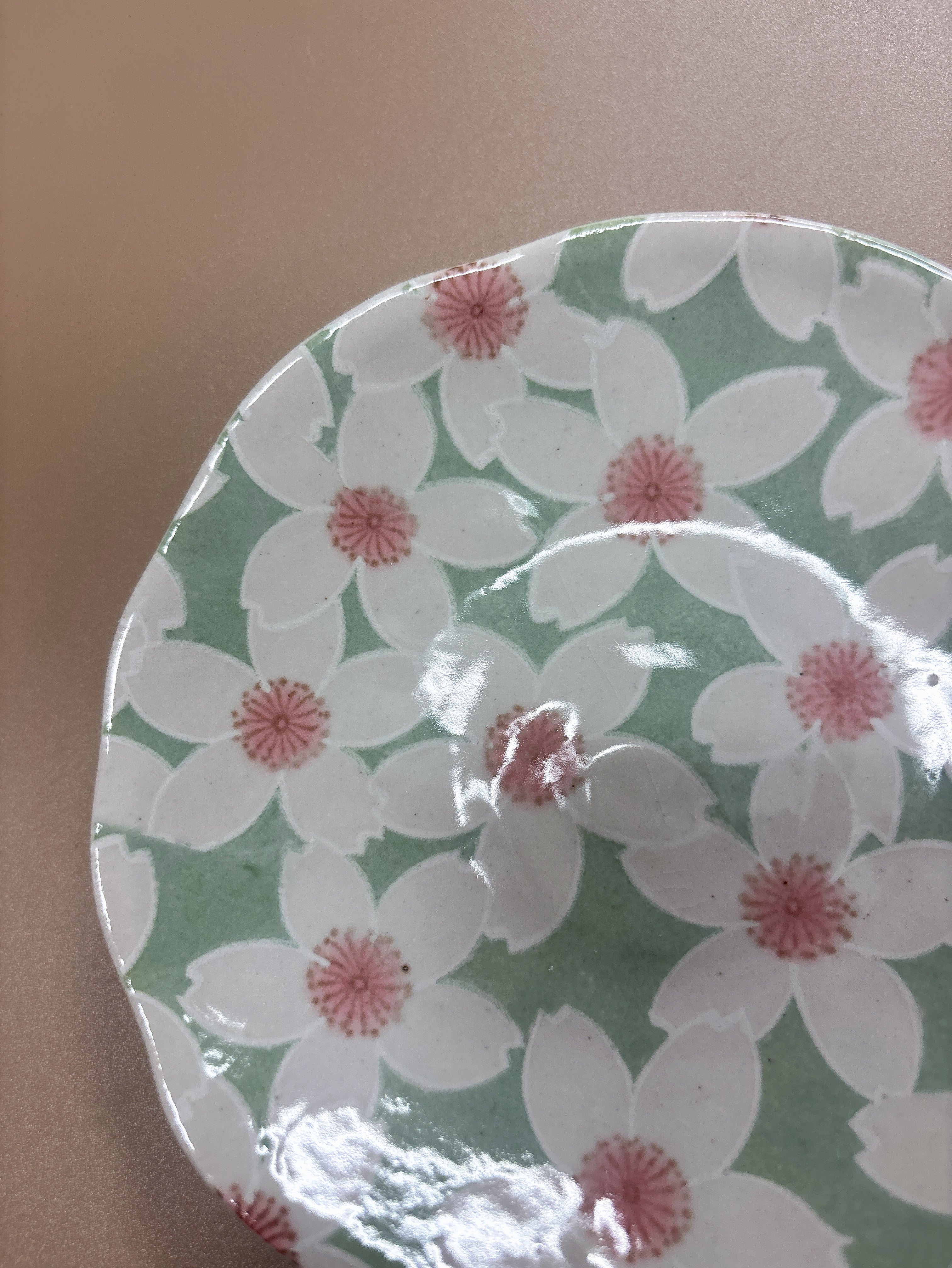 日本 濑户烧繁花手绘 手作釉下彩绘陶瓷花卉 茶杯碟子咖啡杯三件套50239