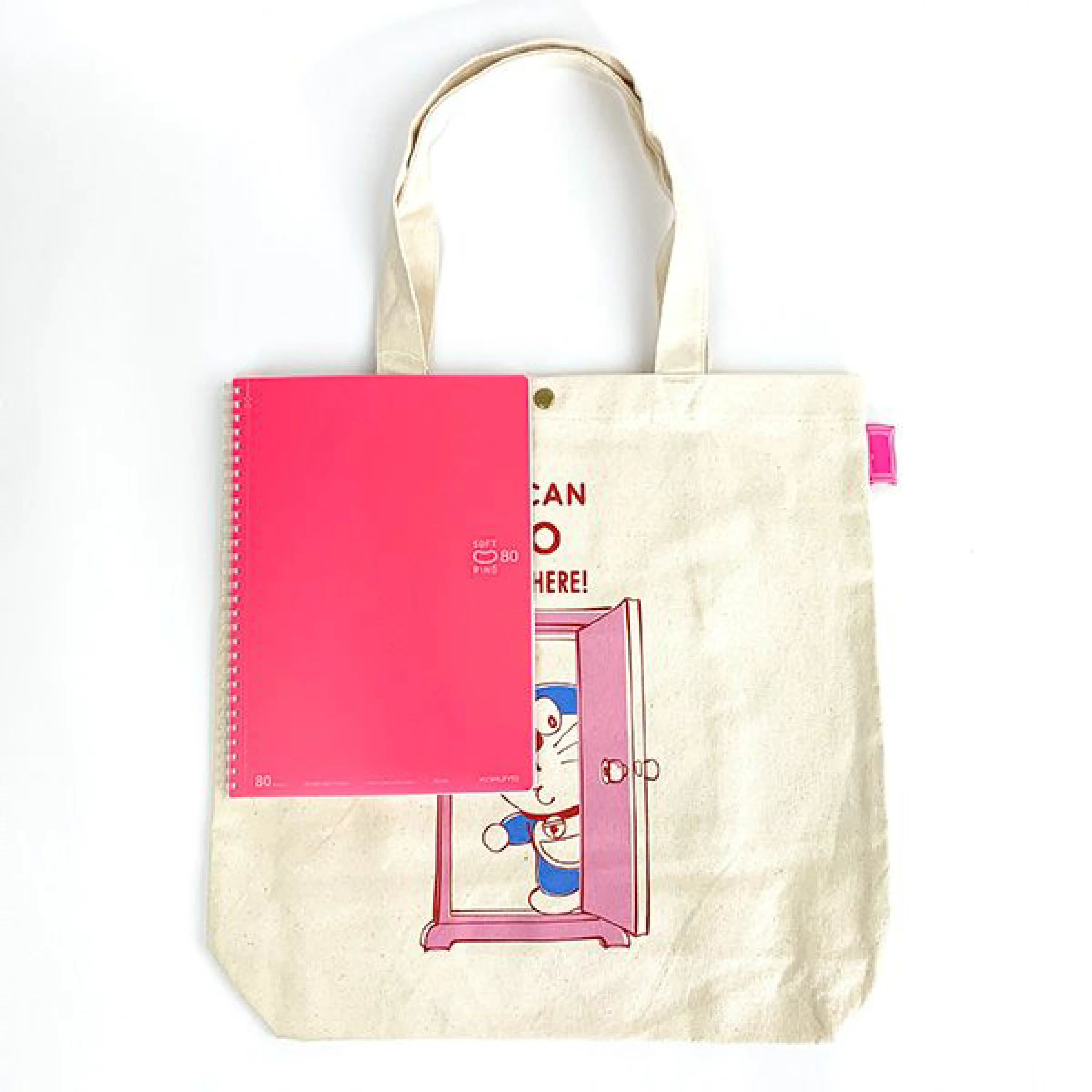 日本 哆啦A梦帆布包 粉色任意门（尺寸40✖️40cm）