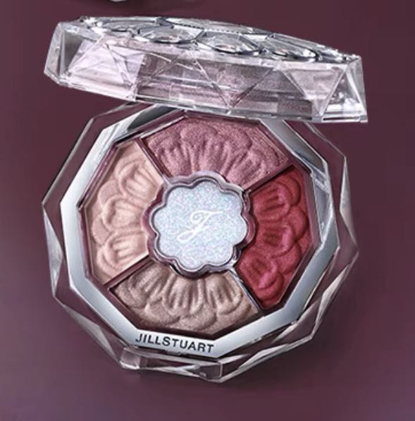 日本JILL STUART 樱花季套装礼盒 内含 限定五色眼影盘 #4 +珠光眼影膏#08+霓光润唇膏 #01