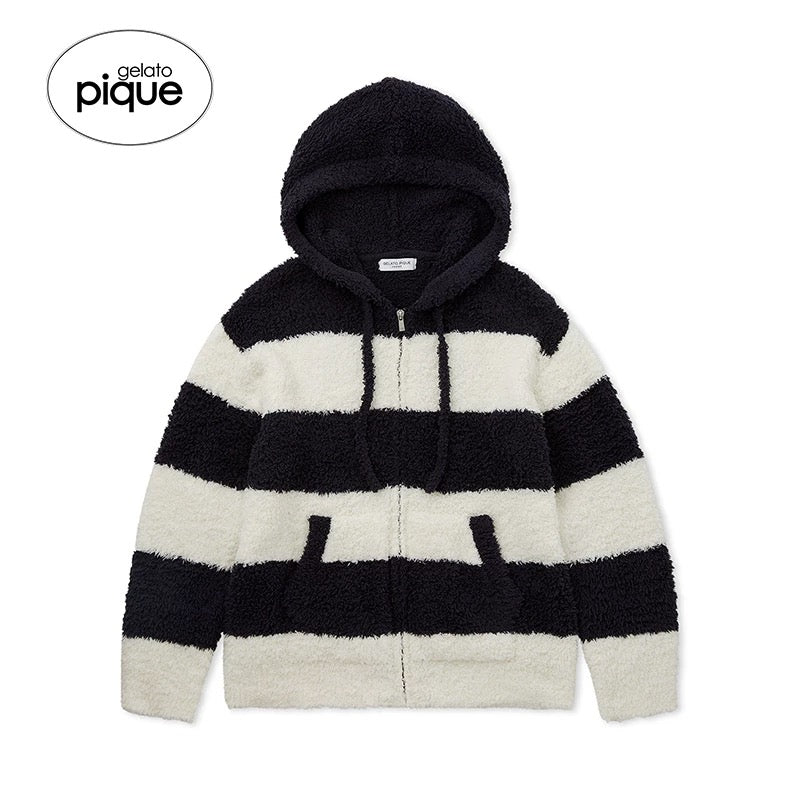 gelato pique 【山田凉介同款】25秋冬新品毛绒套装 男女同款 蓝白条