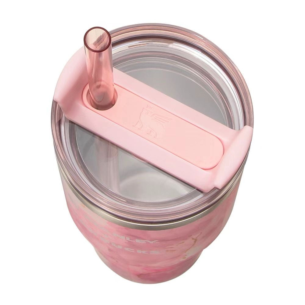 【Pre-order item】日本星巴克 2026樱花限定第一弹 STANLEY史‮利丹‬大理‮吸纹石‬管杯 414ml