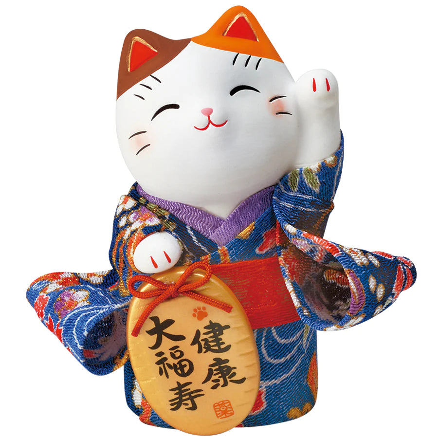 日本 薬師窯 江户錦彩ちりめん招财猫 三款可选