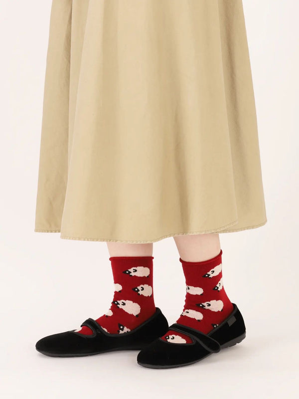 日本靴下屋Tabio 绵羊图案舒适短袜 多色可选