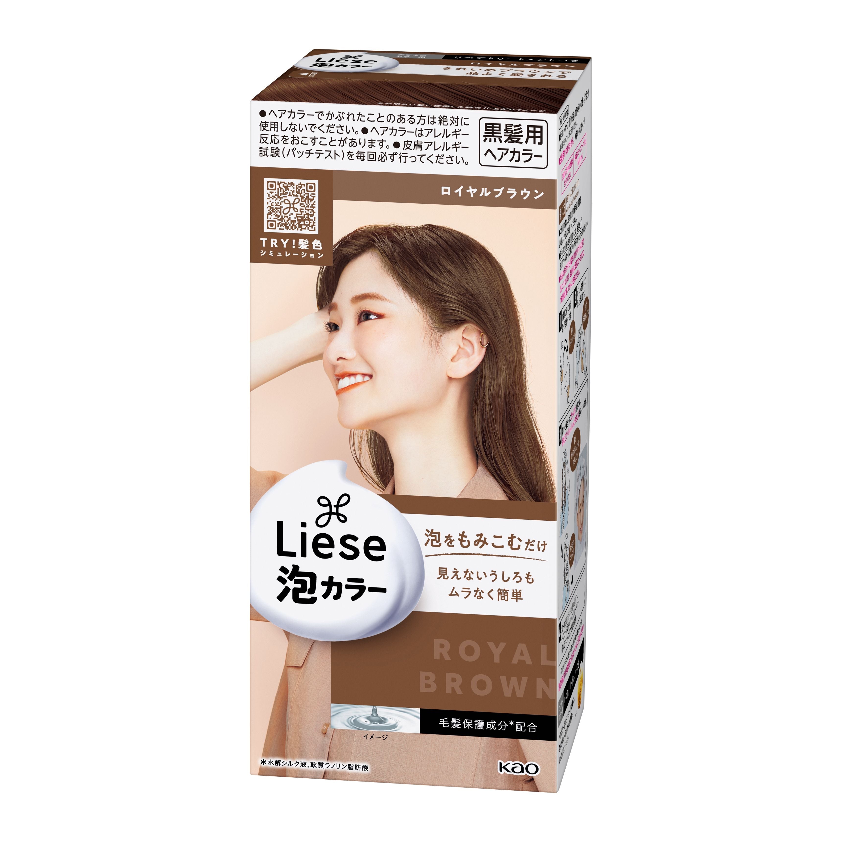 日本KAO花王 LIESE PRETTIA 泡沫染发剂  #皇室高贵棕色 108ml