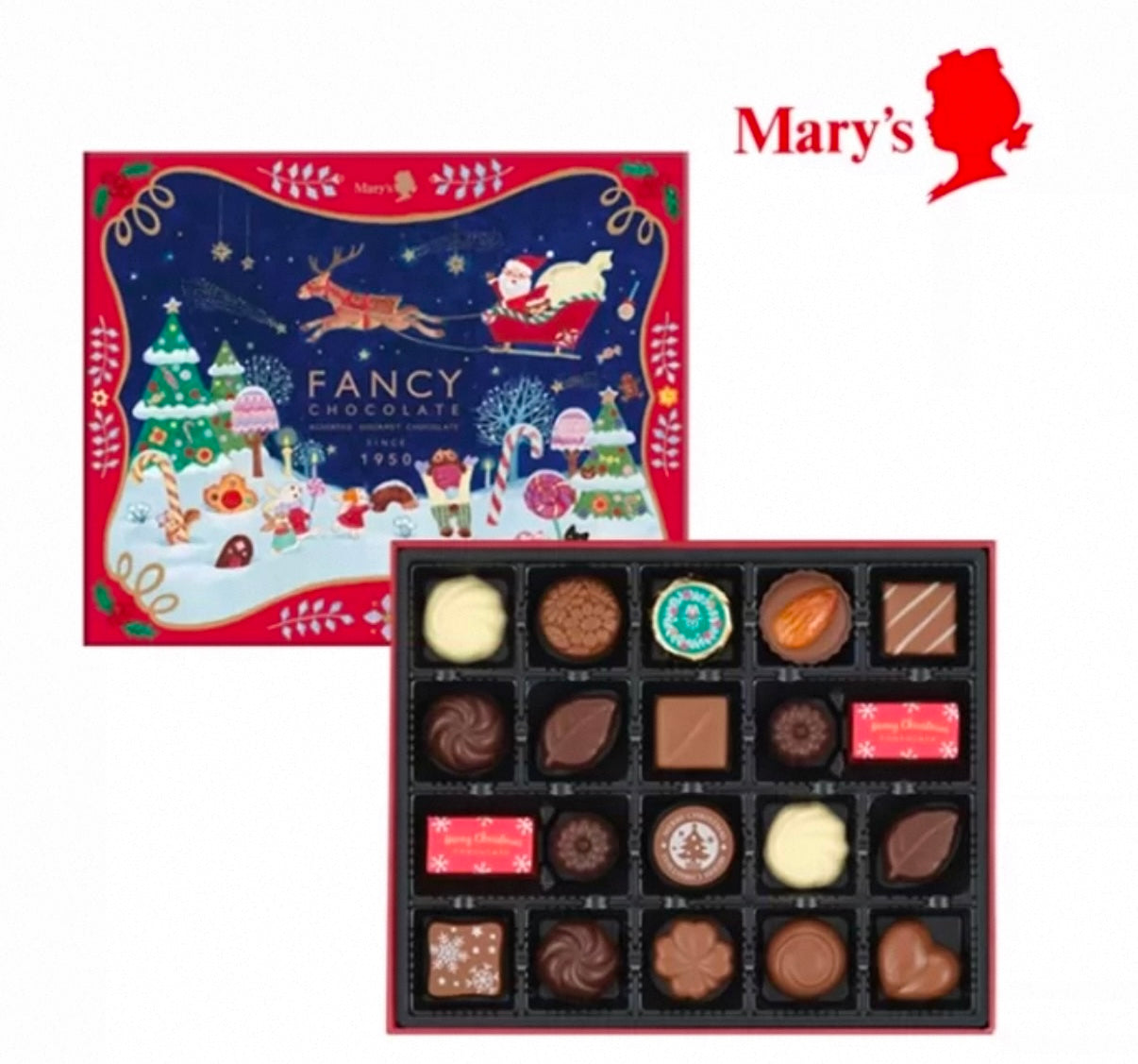 日本Mary's 圣诞限定巧克力 20粒装（赏味期限04/20/26Y）