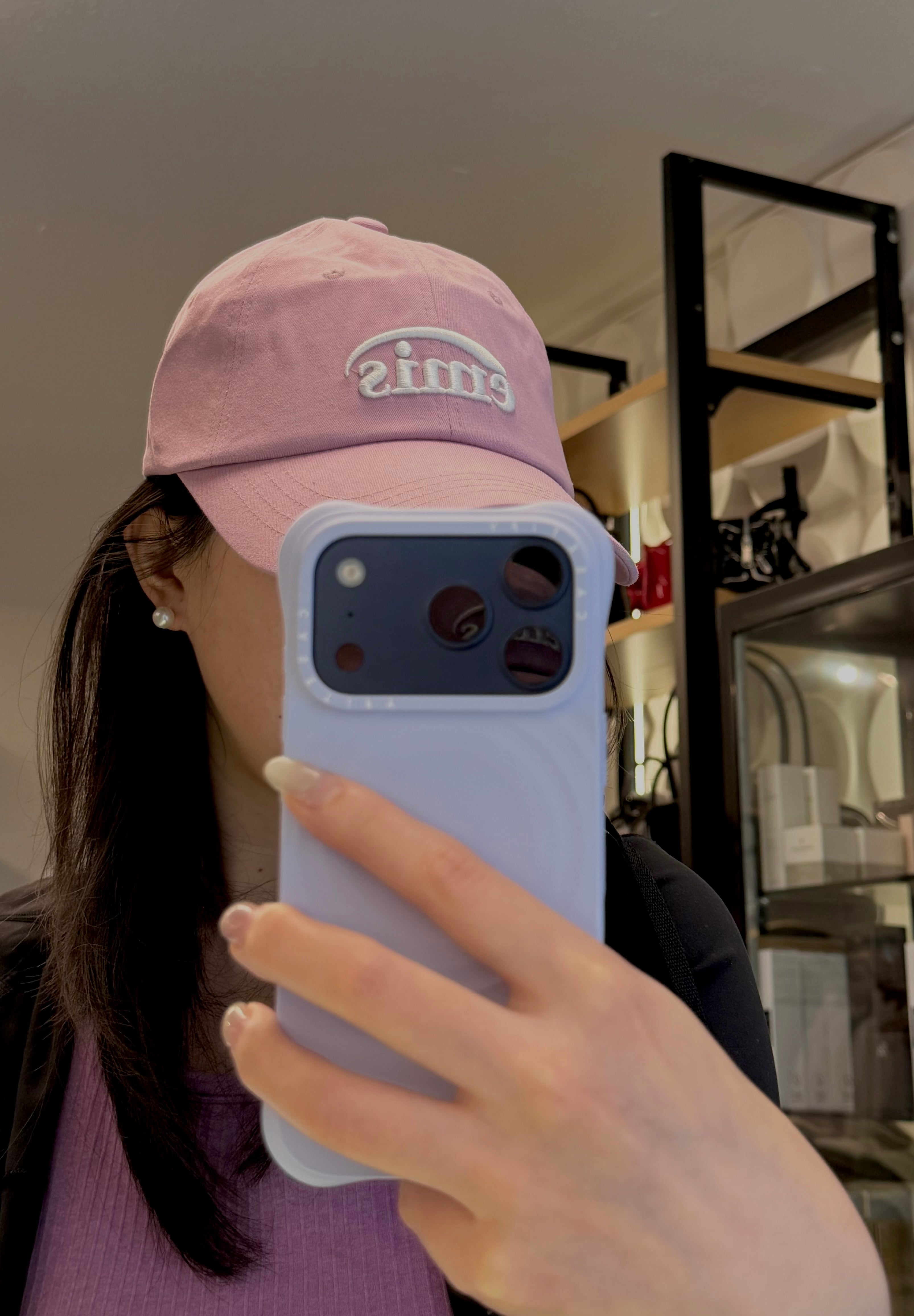 emis New Logo Ball Cap Dusty Pink 韩国 emis 新刺绣标棒球帽 雾霾粉（灰调粉紫）