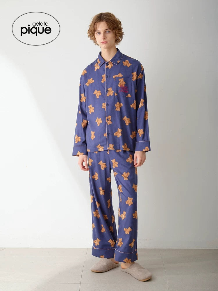 gelato pique 25秋冬新品  小熊满印系带长裤圣诞套装 男款