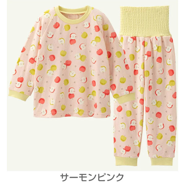 日本 COMBI 秋季薄款 清新小苹果图案卷腹睡衣