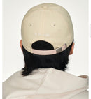 emis Duo Logo Two Tone Ball Cap Pastel Yellow 韩国 emis 拼色棒球帽  淡黄拼淡粉 双层刺绣标