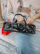 COMME des GARÇONS CDG Girl Ribbow Handbag 川久保玲  CDG GIRL 蝴蝶结包 黑色漆皮单肩法棍包