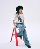 Mardi Mercredi Kids Tshirt Drawing Ddanji Rest Cream 韩国 儿童纯棉T恤 画作休息小狗 奶油色