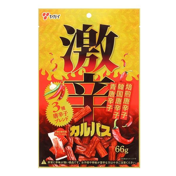 YAGAI Super Spicy Chicken & Pork Jerky 唐辛子超辣肉条 66g （EXP：01/30/2027）
