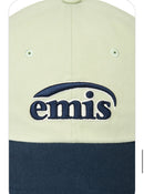 emis Duo Logo Two Tone Ball Cap Mint 韩国 emis 拼色棒球帽  薄荷绿拼藏青 双层刺绣标