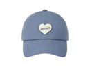 emis Heart Rubber Patch Ball Cap Blue 韩国 emis 棒球帽  橡胶桃心章 蓝色