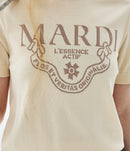Mardi Mercredi Actif Classic Knit Top Cream Taupe Beige One Size 韩国Actif系列 经典logo针织短袖 奶油咖 均码