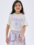 Mardi Mercredi Kids Tshirt FlowerMardi Cream purple 韩国 儿童纯棉T恤 雏菊印花T恤 奶油紫