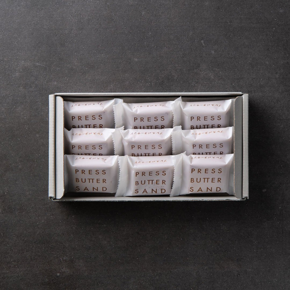 日本press butter sand 奶油夹心蛋糕 灰色原味 黄油三明治饼干 9枚入（赏味期限：03/23/26y）